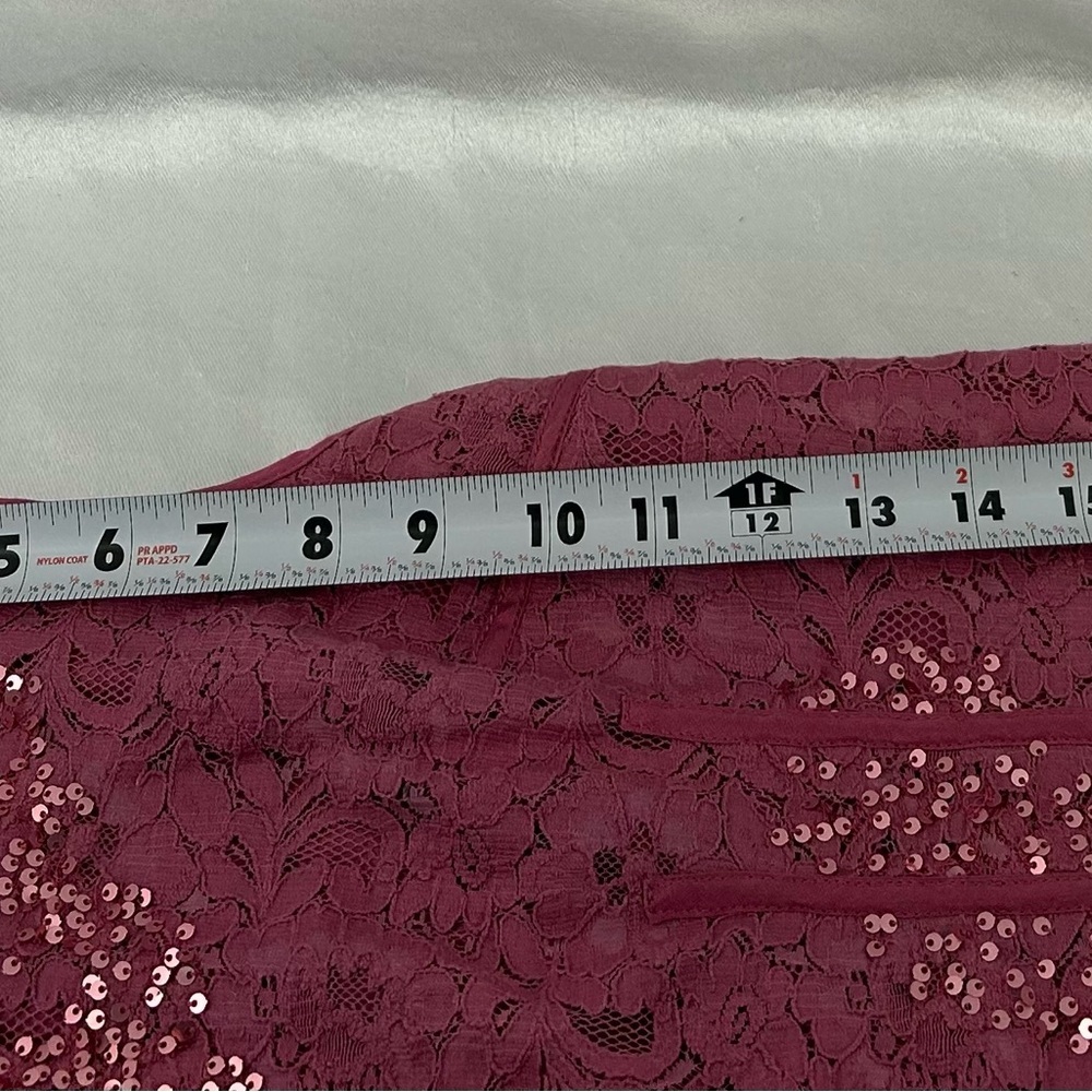 Anthropologie Pink/Rose Lace Sequins Blouse Size 2 - Picture 11 of 11